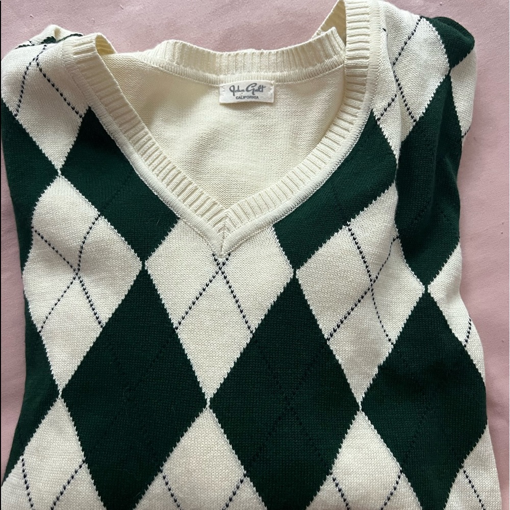 brandy argyle sweater!!